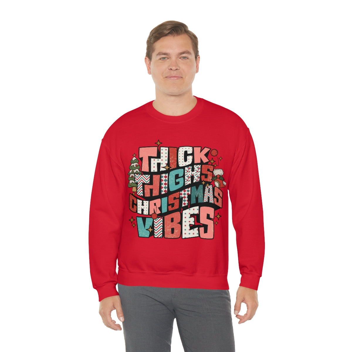 Thick Thighs and Christmas Vibes Sweatshirt