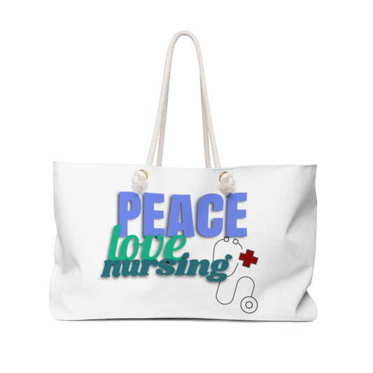 Peace Love Nursing Tote Bag