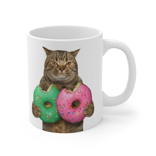 Cat and Donut Mug