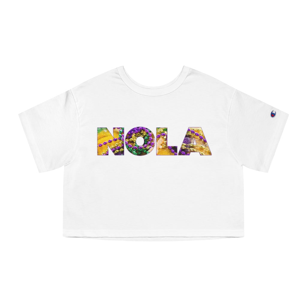 NOLA Mardi Gras Cropped T-Shirt