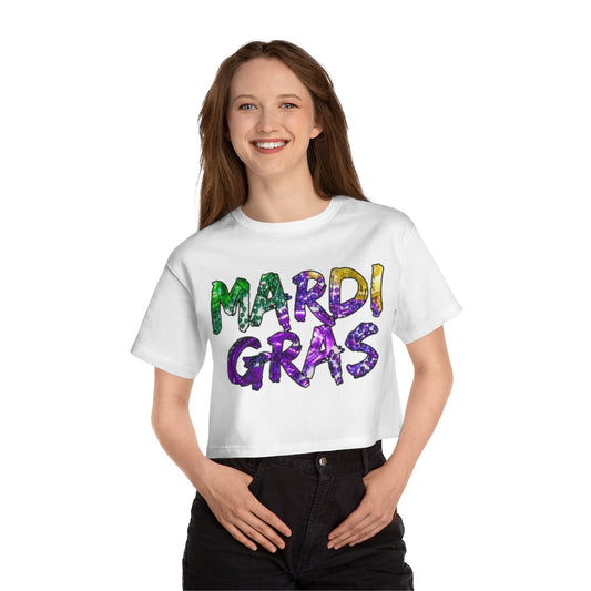 Mardi Gras Cropped T-Shirt