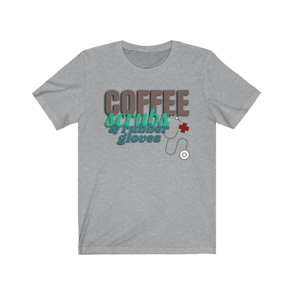 Coffee Scrubs and Rubber Gloves Jersey Knit Tee