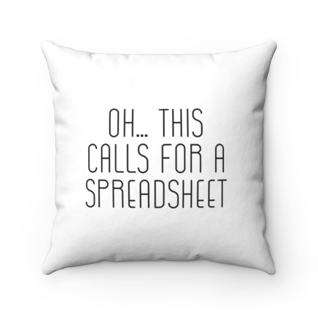 Spreadsheet Pillow