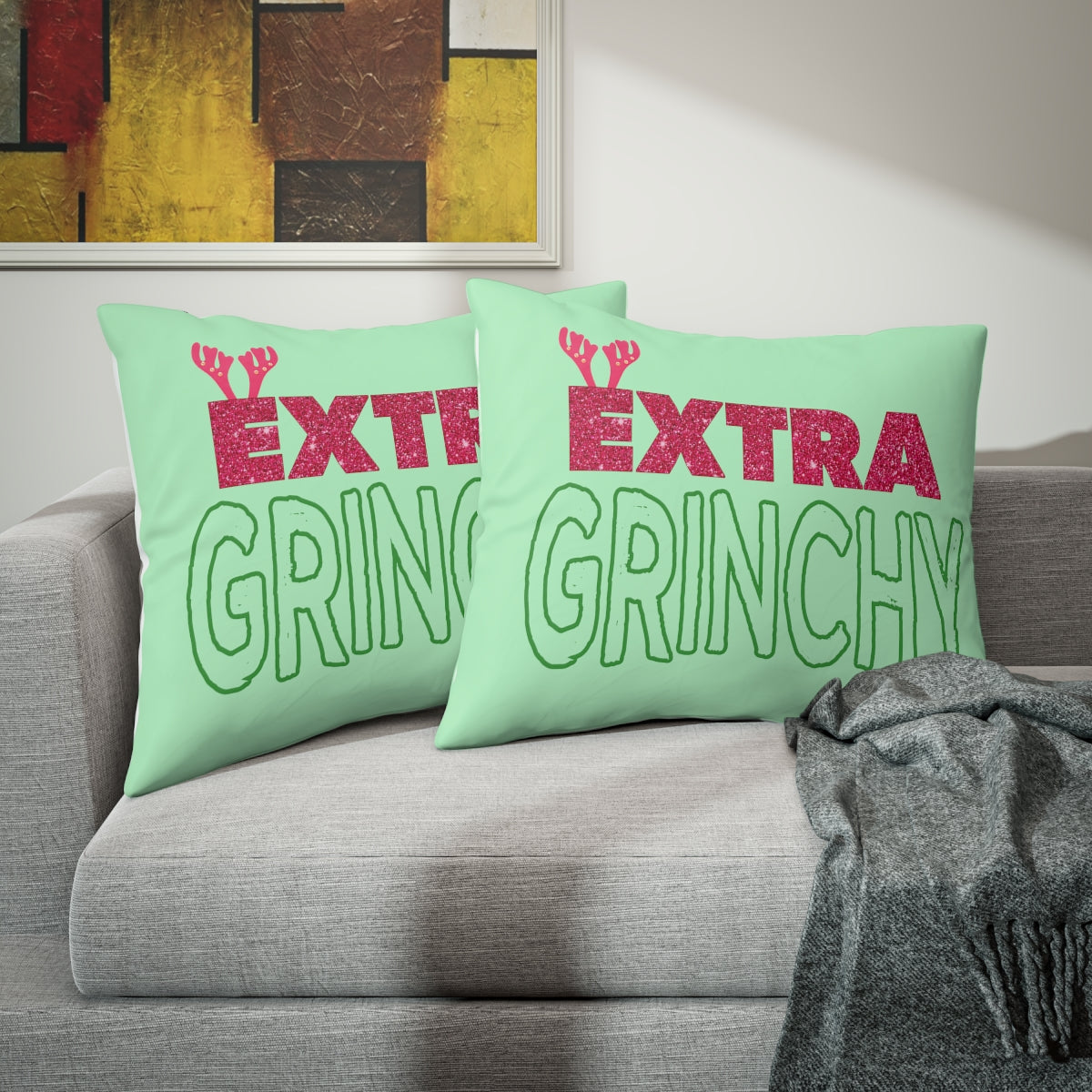 Extra Grinchy Pillow Sham