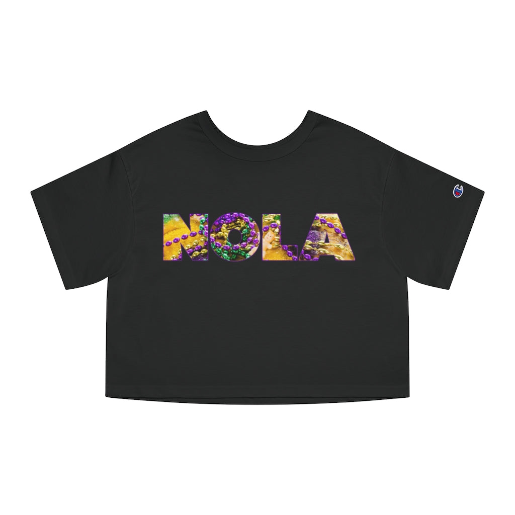 NOLA Mardi Gras Cropped T-Shirt