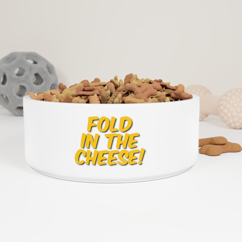 Fold in the Cheese Pet Bowl