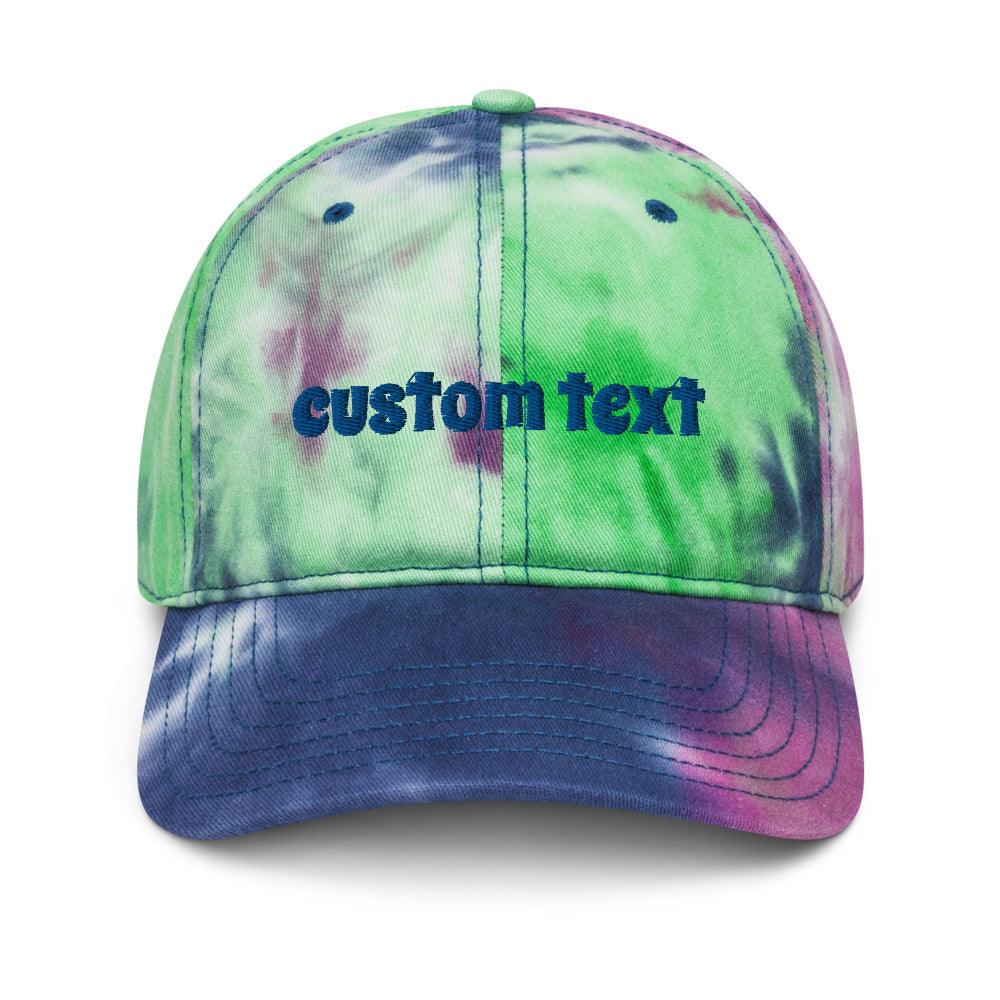 Custom Text Tie Dye Hat